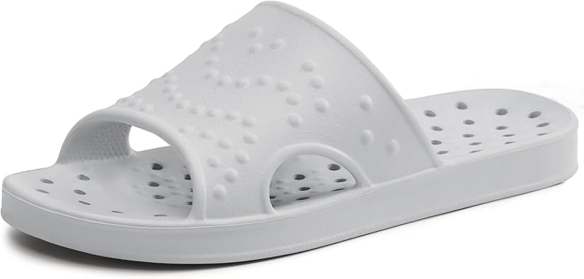 Shower Shoes for Women Men with Arch Support Quick Drying Pool Slides Lightweight Beach Sandals with Drain Holes